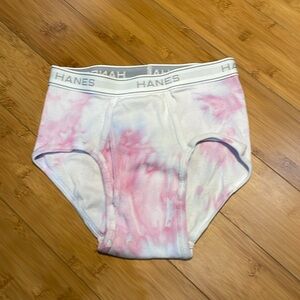 Pink and White Tie Dye Briefs